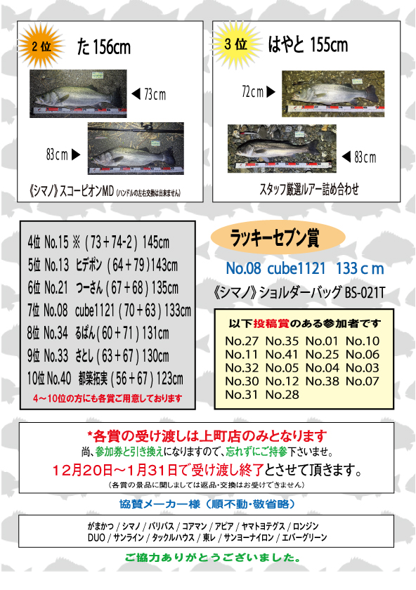 第15回シーバスフォトダービー