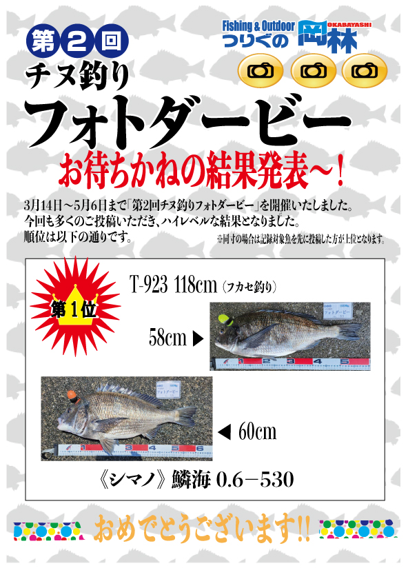 第2回チヌフォトダービー